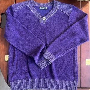 Purple V-Neck Sweater